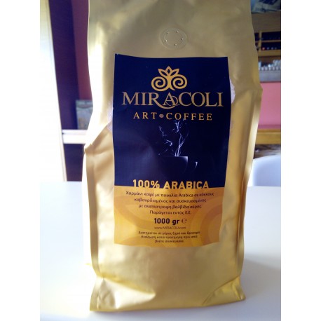 Espresso blend Miracoli 100% arabica.