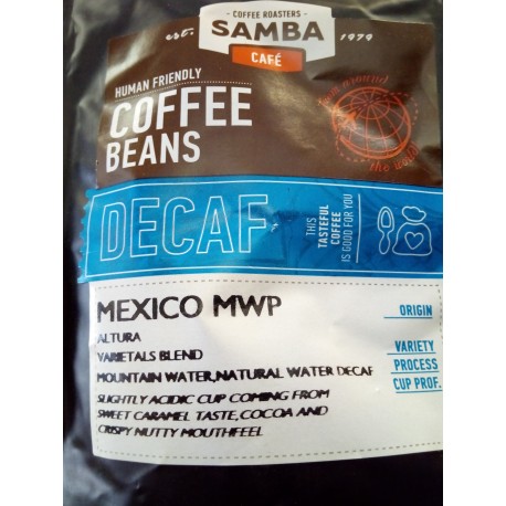 Espresso decaf SAMBA the original gourmet coffee.